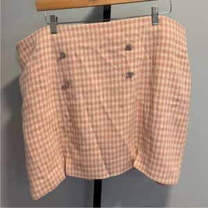 Pink Houndstooth Skirt
